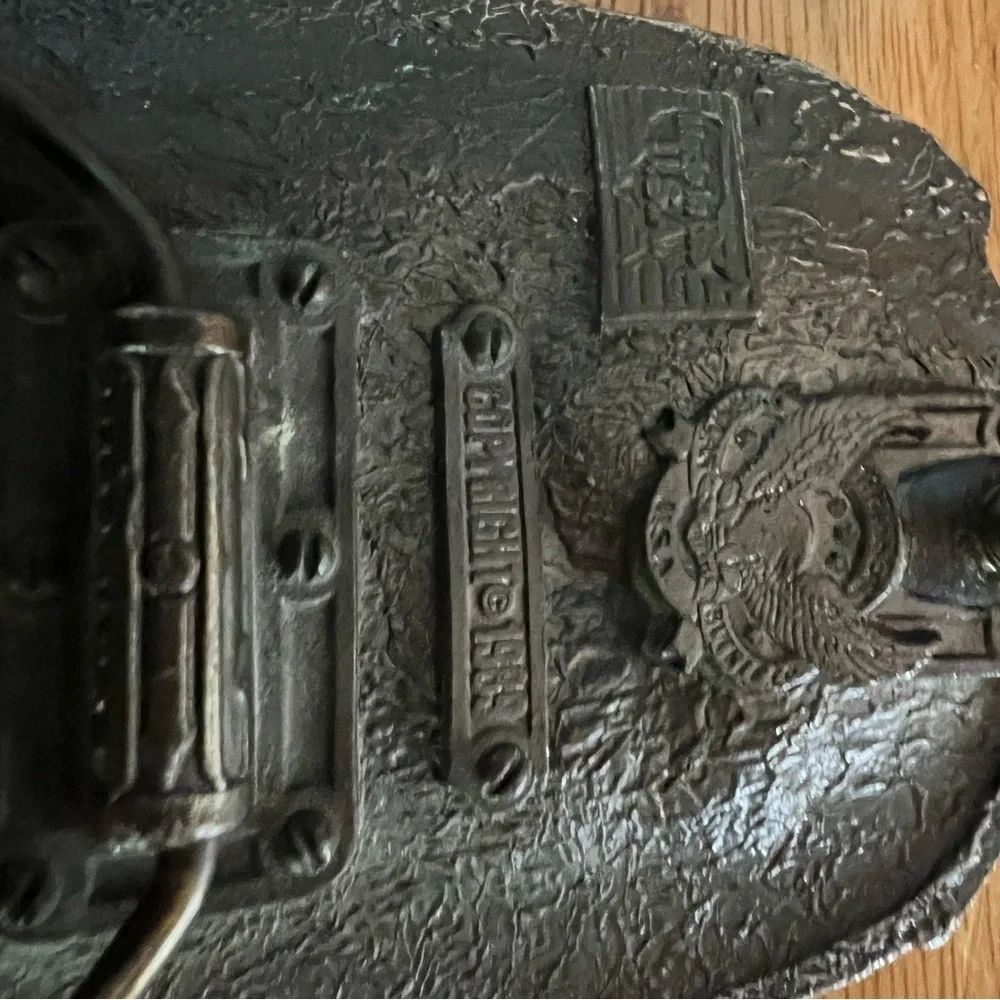 Vintage 1989 Utah What America Was  Elk Belt Buckle